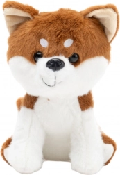 Pluszowy pies Shiba Inu brązowo-biały 20 cm