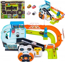 Garaż parkingowy Woopie z interaktywną kierownicą i 4 autkami