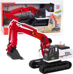 Gumowa koparka gąsienicowa z obrotową kabiną i ruchomą łyżką