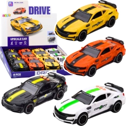 Samochód sportowy z otwieranymi drzwiami, napędem, światłami i dźwiękami