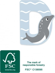 Drewniana litera D small foot