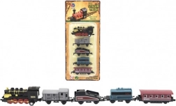 Pociąg z wagonami 5 szt., metal/plastik, 8 cm, z napędem typu pull-back