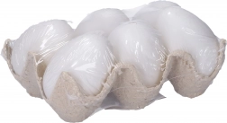 Dekoracyjne białe plastikowe jajko 6 cm, 6 szt.