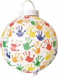 Papierowy lampion 20 cm na baterie