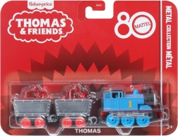 Tomek i przyjaciele 80. rocznica – metalowa lokomotywa z 2 wagonikami