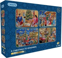 Gibsons puzzle Niezapomniane Święta 4×500 elementów