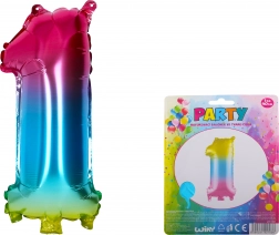 Tęczowy nadmuchiwany balonik numer 1