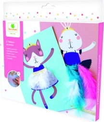 Pockets zestaw kreatywny – zdobienie obrazków piórkami i wstążkami