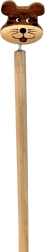 Drewniany ołówek z tygrysim topperem