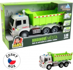 Ciężarówka na mechanizm z kołem zamachowym ze światłem i dźwiękiem