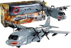 Wojskowy samolot z efektami świetlnymi i dźwiękowymi