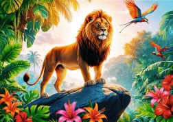 TREFL Puzzle Król dżungli 200 elementów