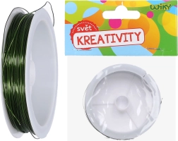 Zielony dekoracyjny drucik florystyczny 0,4 mm, 30 m