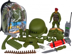 Mega zestaw żołnierza dla dzieci z akcesoriami