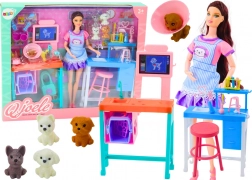 Zestaw lekarski z lalką, zwierzątkami i akcesoriami