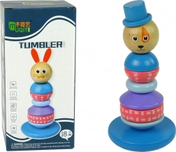 Drewniana edukacyjna piramida Pies z kapeluszem