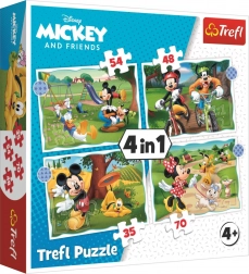 Puzzle 4 w 1 – świetny dzień MICKEY MOUSE