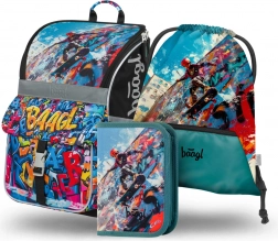 Zestaw Szkolny Aktówka, Piórnik i Worek BAAGL Skatepark