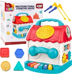 Interaktywna edukacyjna kostka w kształcie domku dla dzieci