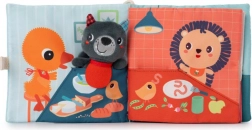 Tekstylna książeczka z pacynką na palec – wilk Ludwik uczy się jeść