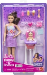 Barbie Skipper Babysitters – zestaw z krzesełkiem do karmienia
