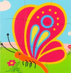 Warstwowe drewniane puzzle Motyl