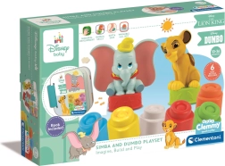 Miękkie klocki Soft Clemmy z książeczką DISNEY Simba i Dumbo