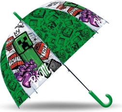 Przezroczysty dziecięcy parasol Minecraft z ręcznym otwieraniem