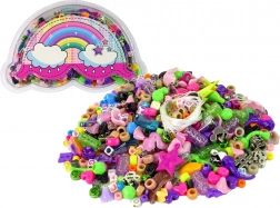 Zestaw kolorowych koralików do tworzenia biżuterii DIY