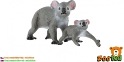 Koala z młodym – zestaw 2 plastikowych figurek 4–6 cm