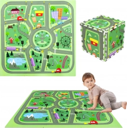 Piankowa mata Humbi miejskie ulice 90 × 90 cm, 9 elementów