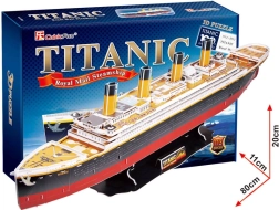 CubicFun puzzle 3D Titanic – duży model, 113 elementów