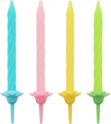Urodzinowe spiralne świeczki GODAN, zestaw 24 szt.