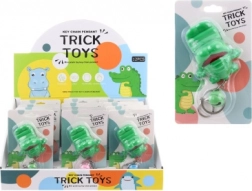 Plastowy brelok krokodyl z dzwoneczkiem