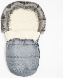 Zimowy śpiworek z wełną New Baby Lux Wool, grafitowy