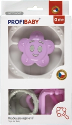 Zestaw grzechotek – łańcuszek i gwiazdka/kwiatek, kolorowe