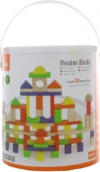 Drewniana układanka 100 klocków