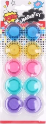 Kolorowe okrągłe magnesy 3 cm - zestaw 10 szt.