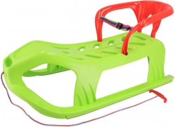 Plastowe sanki z oparciem Baby Mix Snow Star zielone