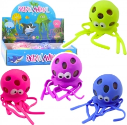 Antystresowa gumka w kształcie ośmiornicy z żelowymi kuleczkami