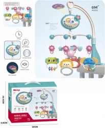 Karuzela nad łóżeczko ze zwierzątkami, niebieska
