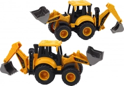 Pojazd budowlany koparka dwie łyżki regulowana żółta