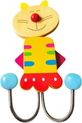 drewniany wieszak kotek