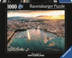 Puzzle RAVENSBURGER Zachód słońca w sercu Genewy 1000 elementów
