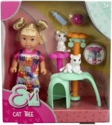 Laleczka Evička z kocim drapakiem