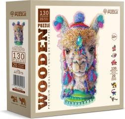 Drewniane puzzle mistyczna lama 130 elementów WOODEN CITY