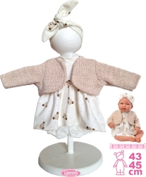 Ubranko dla lalki niemowlę NEW BORN 43–45 cm – zestaw 4‑częściowy Llorens