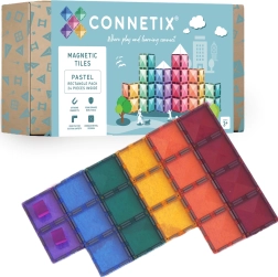 Connetix pastelowe prostokąty – magnetyczna układanka 24 szt.