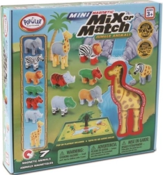 Malblo Magnetic Mini – zwierzęta z dżungli, magnetyczna zabawka konstrukcyjna dla dzieci