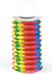 Tęczowy papierowy lampion 15 cm